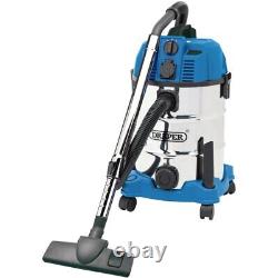 230V Wet And Dry Vacuum Cleaner With Stainless Steel Tank And Integrated Power