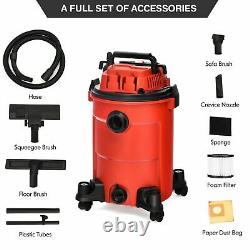 25L Portable Wet / Dry Vacuum Cleaner with Blower Function Red UK