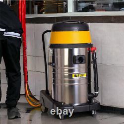 80L Industrial Vacuum Cleaner Wet & Dry Hose Dust Bag Crevice Nozzle Commercial