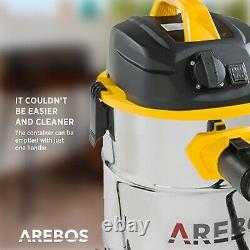 AREBOS Industrial Vacuum Cleaner 5IN1 1600W Vacuum Cleaner Wet Dry 30L Yellow