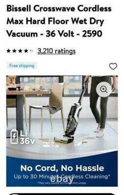 BISSELL CrossWave Cordless Max Multi-Surface Wet Dry Vacuum Cleaner