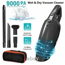 Cordless Car Vacuum Cleaner Handheld Cleaning 9000Pa Powerful Wet/Dry Suction