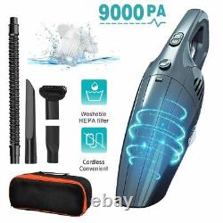 Cordless Car Vacuum Cleaner Small Floor Wet & Dry Handheld Strong Suction 9000Pa