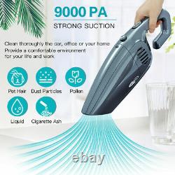 Cordless Car Vacuum Cleaner Small Floor Wet & Dry Handheld Strong Suction 9000Pa