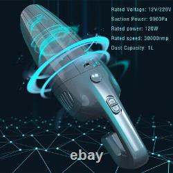 Cordless Car Vacuum Cleaner Small Floor Wet & Dry Handheld Strong Suction 9000Pa