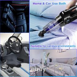 Cordless Wet&Dry Car Multifunction Handheld Rechargeable Vacuum Cleaner+Inflator