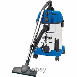 DRAPER 20529 30L Wet and Dry Vacuum Cleaner with Stainless Steel Tank and