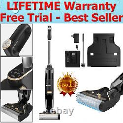 Digital Display Cordless Wet-Dry Vacuum Cleaner and Mop for Hard Floors, Pet Hair