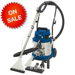 Draper 20l 1500w 230v Wet And Dry Shampoo/vacuum Cleaner Free P&p Inc Vat