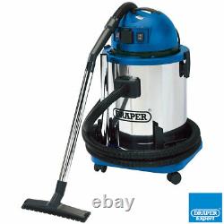 Draper Wet & Dry Vacuum Cleaner 50L with 5m Hose in Blue