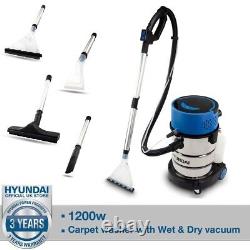 Hyundai 1200W 2-in-1 Wet & Dry Vacuum and Upholstery and Carpet Cleaner