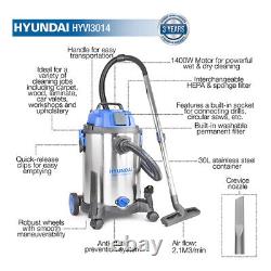 Hyundai HYVI3014 30L Wet/Dry Industrial Vacuum 1400W 230V