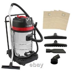 Industrial Vacuum Cleaner 80L Wet & Dry 4 Attachments Commercial Cleaning 3000W