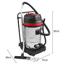 Industrial Vacuum Cleaner 80L Wet & Dry 5 Attachments Commercial Cleaning 3000W