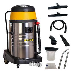 Industrial Vacuum Cleaner Wet Dry Carwash Commercial 3 Motor 3600W 80L Hoover