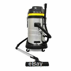 Industrial Vacuum Cleaner Wet & Dry Commercial Stainless Steel 60L Hoover