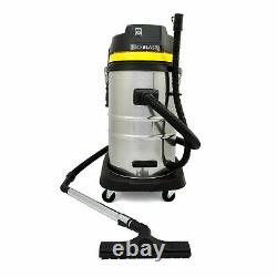 Industrial Vacuum Cleaner Wet & Dry Extra Powerful Stainless Steel 60L B1515