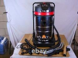 Industrial Vacuum Cleaner Wet & Dry Vac Extra Powerful Stainless Steel 80L B0927