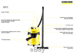 Karcher WD3 P Wet & Dry Vacuum Cleaner with Power Tool Take-Off 1000w 240v OFFER