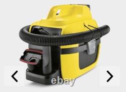 Karcher WD 1 Cordless Wet & Dry Cleaner Yellow. BNIB