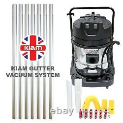 Kiam Gutter Cleaning KV60-2 Wet & Dry Vacuum Cleaner & 28ft 8.4m Pole Kit