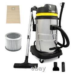 MAXBLAST Industrial Vacuum Cleaner Wet & Dry 60L Extra Powerful Stainless Steel