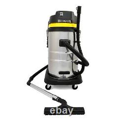 MAXBLAST Industrial Vacuum Cleaner Wet & Dry 60L Extra Powerful Stainless Steel