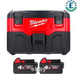 Milwaukee M18VC2 18V Wet & Dry Vacuum Cleaner With 2 x 4.0Ah Batteries
