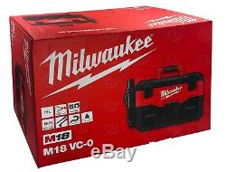 Milwaukee M18 Cordless Wet & Dry Vacuum Cleaner Hoover Dust Extractor HEPAfilter