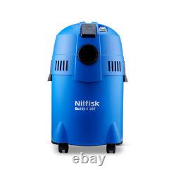 Nilfisk Buddy II 18 T 12L Wet & Dry Vacuum Cleaner, Blue. Plus set of 4 Bags