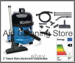 Numatic Charles CVC370-2 Vacuum Cleaner Hoover Wet & Dry 3 in 1 Blue A21A Kit