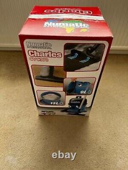 Numatic Charles CVC 370 Wet & Dry Bag Vacuum. Blue Brand New Boxed