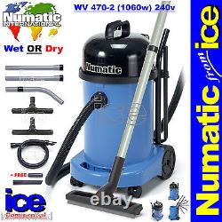 Numatic WV470-2 Blue Wet & Dry Industrial Vacuum Cleaner AA12 Kit 2020 UK Model