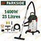 Parkside 1400w 25l Industrial Wet & Dry Vacuum Cleaner Complete Set