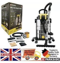 Parkside 25L Wet & Dry Vacuum Cleaner With Blow & Exhaust Function 1400W