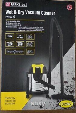 Parkside Wet & Dry Vacuum Cleaner 12L 1200W PWD 12 A1 New Boxed Unused