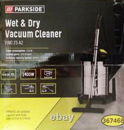 Parkside Wet & Dry Vacuum Cleaner PWD 25 A2 3 Year Warranty German Design