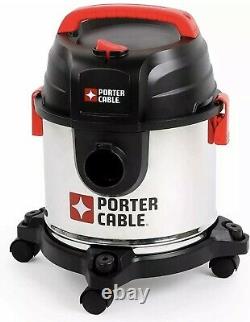 Porter Cable Wet & Dry Vacuum Cleaner 19L, 1.5m Hose PCX19406-5B, Black NEW