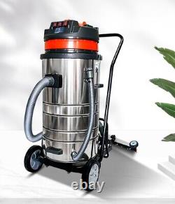 Power Electronic 3motor 3000W 80L High-Quality Wet Dry Industrial Vacuum Cleaner
