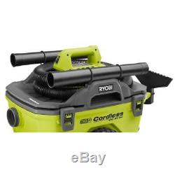 Ryobi Cordless Wet/Dry Vacuum 18-Volt ONE+ 6 Gal. Tool Only Hose Crevice Tool
