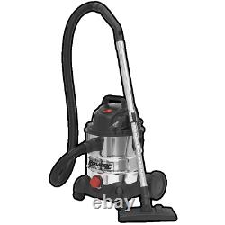 SEALEY Vacuum Cleaner Industrial Wet & Dry 20ltr 1250W 230V 240V Stainless Steel