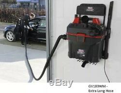 Sealey GV180WM Garage Vacuum 1500w With Remote Control Wall Mounting Workshop