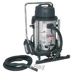 Sealey Industrial Wet & Dry 77 Litre 2400With230V Stainless Vacuum Cleaner PC477