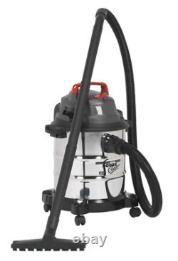 Sealey PC195SD Vacuum Cleaner Wet & Dry 20ltr 1200W Stainless Drum