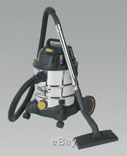 Sealey PC200SD110V Vacuum Cleaner Industrial Wet & Dry 20ltr 1250With110V Stainles