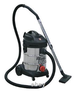 Sealey PC300SD Vacuum Cleaner Industrial 30L 1400With230V Stainless Drum