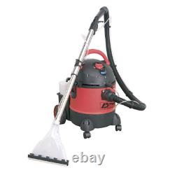 Sealey PC310 20L 1250W Wet and Dry Valeting Machine with Accessories Black/Red