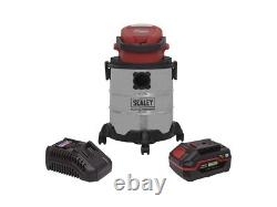 Sealey Pc20vcombo4 20v Wet & Dry 20l Home Workshop Vacuum Cleaner Hoover Kit