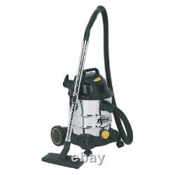 Sealey Vacuum Cleaner Industrial Wet & Dry 20L 1250With110V Stainless Drum