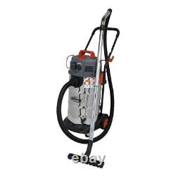 Sealey Vacuum Cleaner Industrial Wet/Dry 38L 1500With230V Stainless Steel